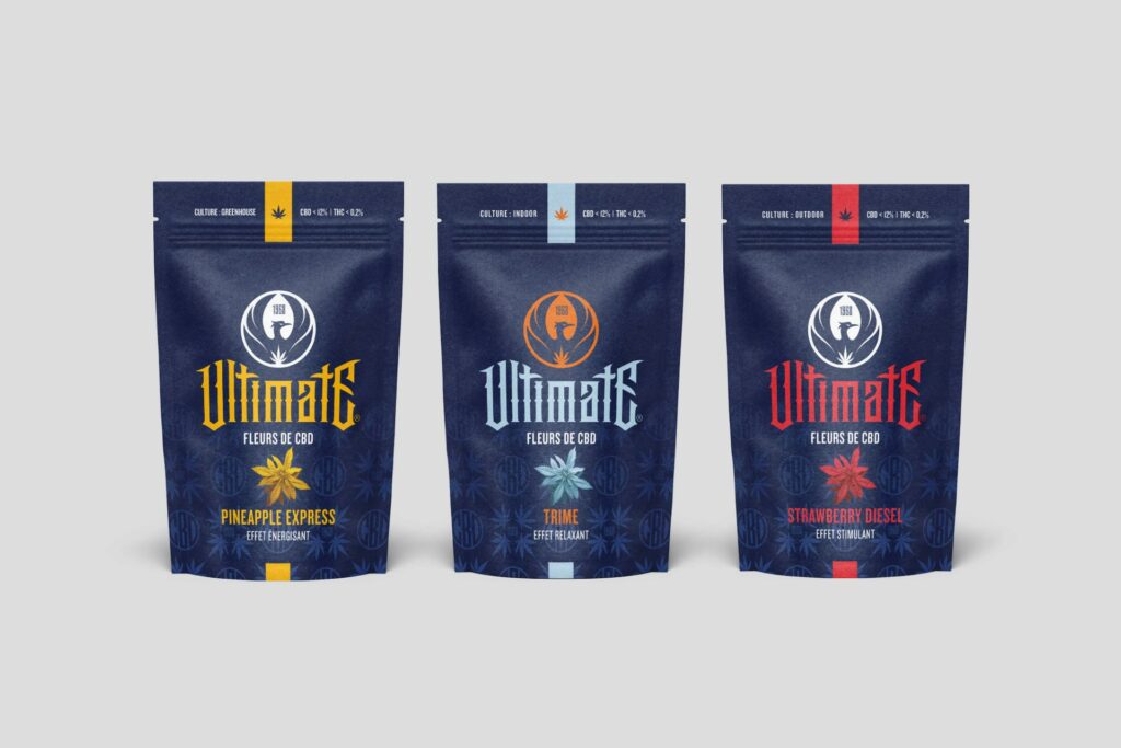 Packaging CBD de Ultimate 1968 par Goodman & Goodman Agency